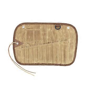 Campingbesteck-Set mit Aufbewahrungstasche, Besteckrolle, Löffel, Gabel und Essstäbchen für den Grill