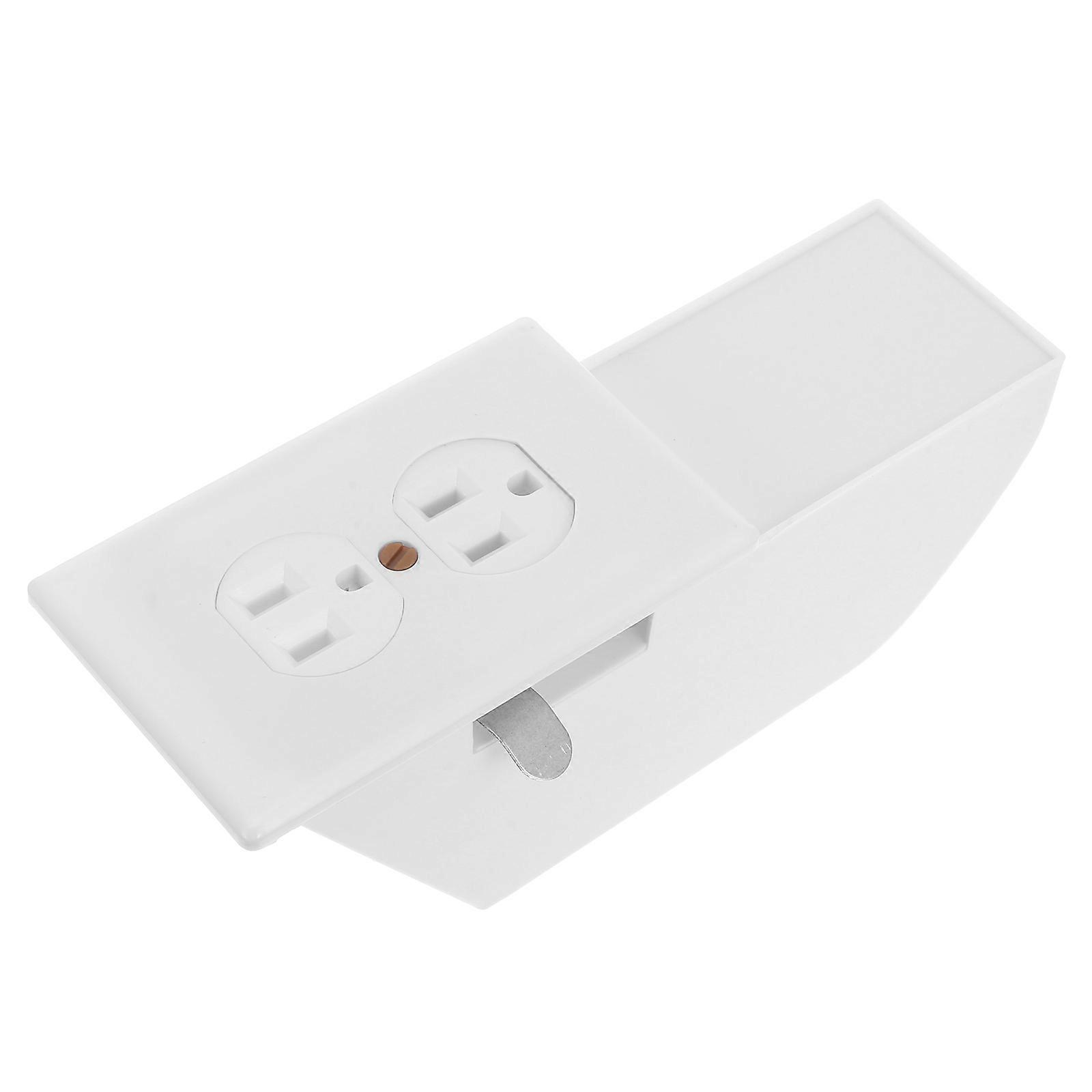 Socket Key Storage Box Multifunctional Key Lock Box for Home White