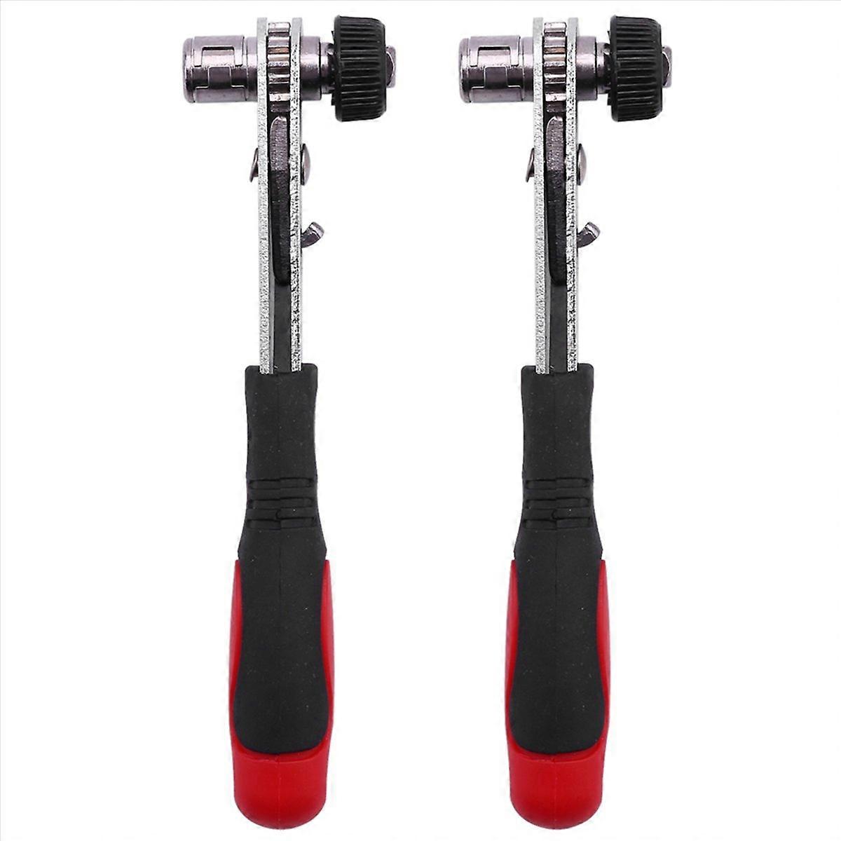 Mini Rapid Ratchet Wrench 1/4 inch Quick Socket Wrench Tools Red