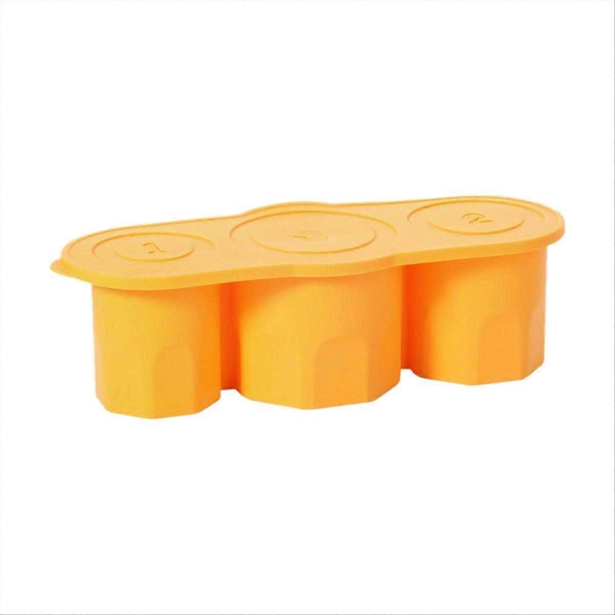 Yellow Easy Release Silicone Ice Tray for making