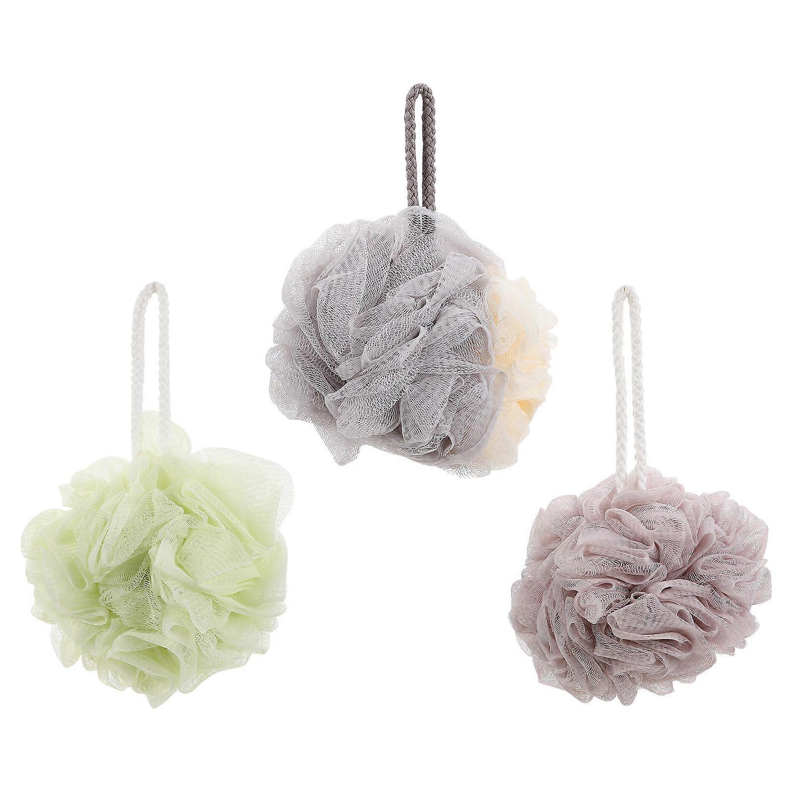 Bath Scrubber Supple Bathing Tool for Exfoliating 3Pcs Mixed