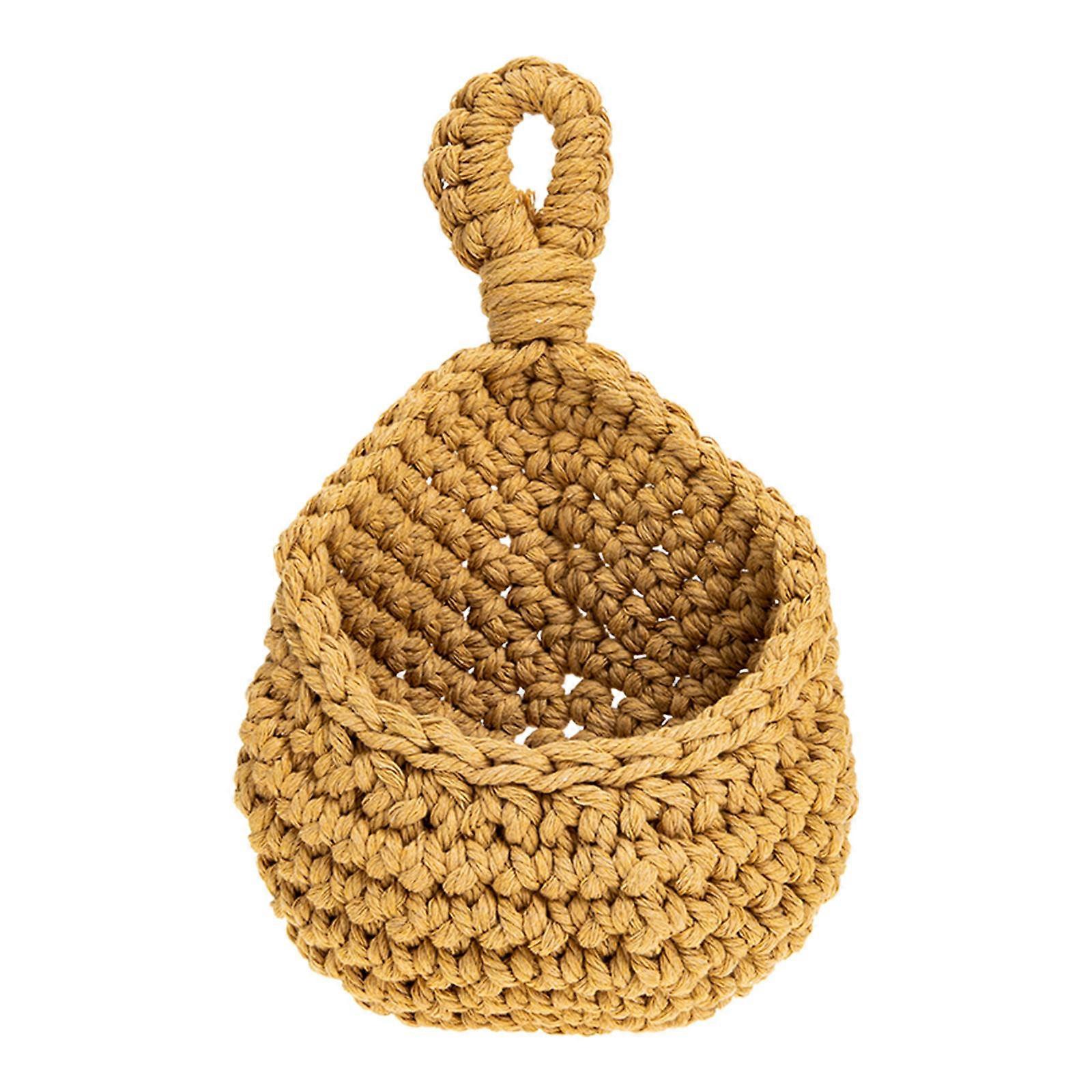 Brown Wall-Mounted Fruit Storage Basket for Kitchen Organization 1 Piece