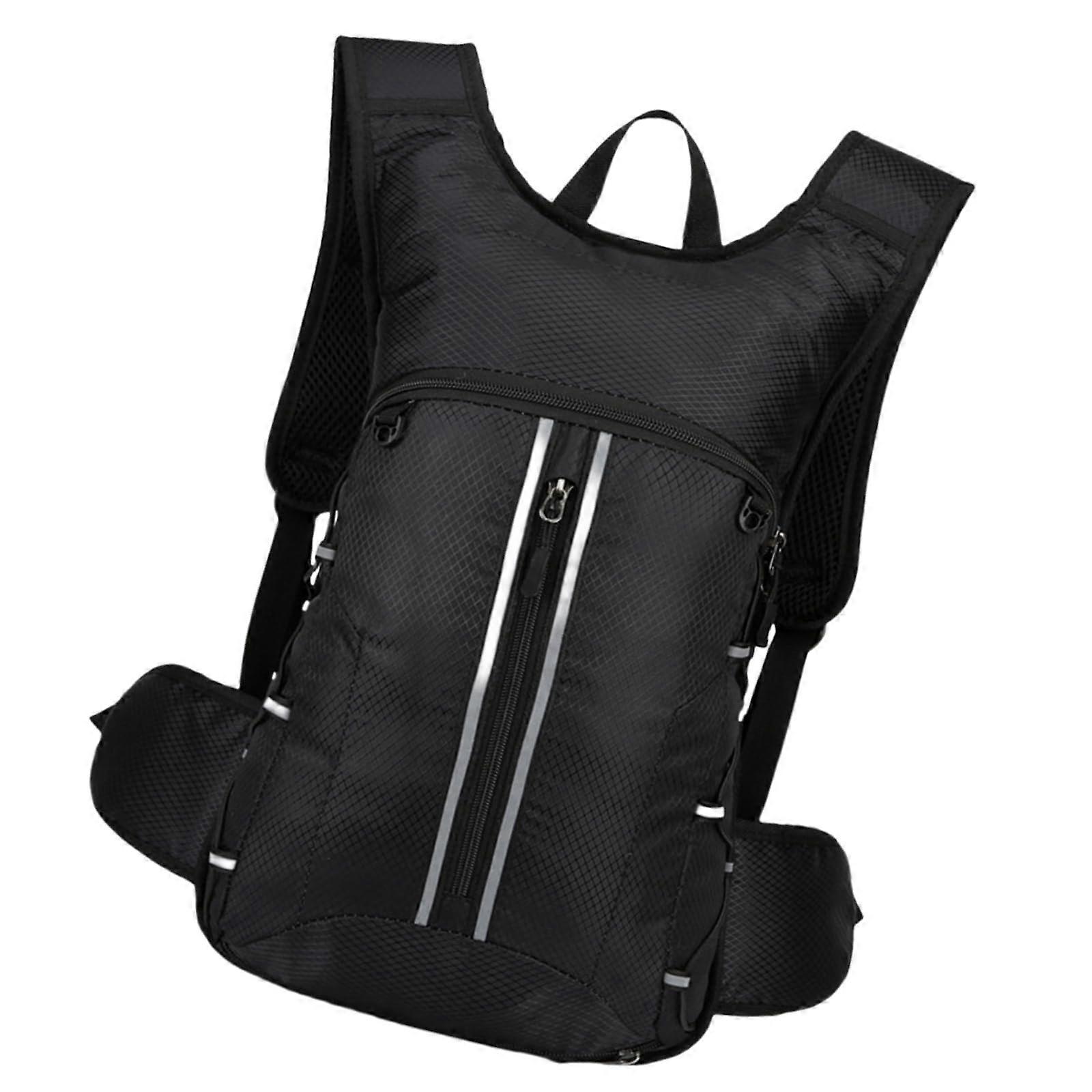 Hydration Backpack with Water Bladder Waterproof Large Capacity Reflective Strips for Running Cycling