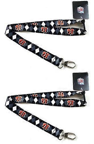Cincinnati Bengals NFL Argyle Lanyard 2 Pack