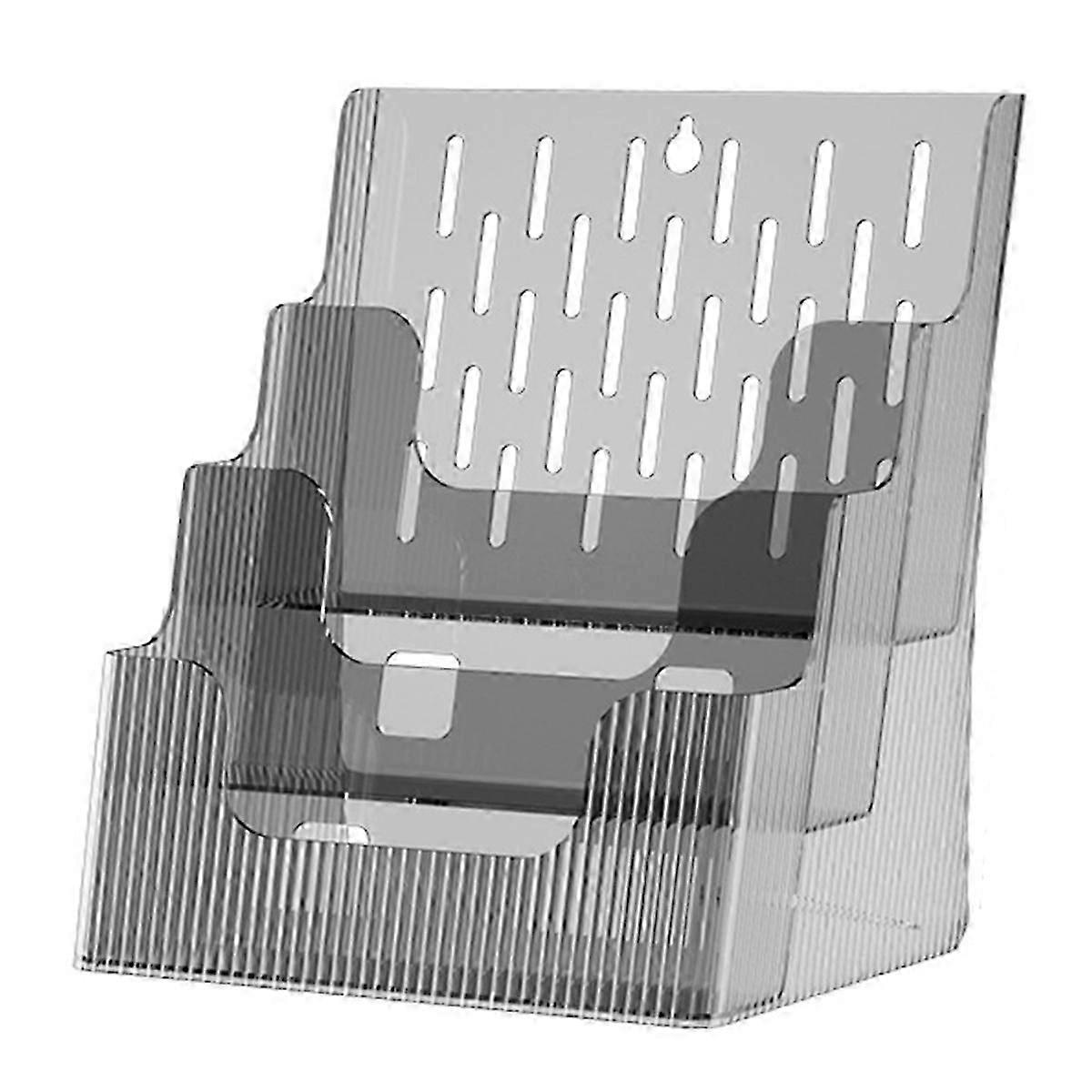 A4 File Display Clear Storage Box A4 Single Layer File Sorter Gray