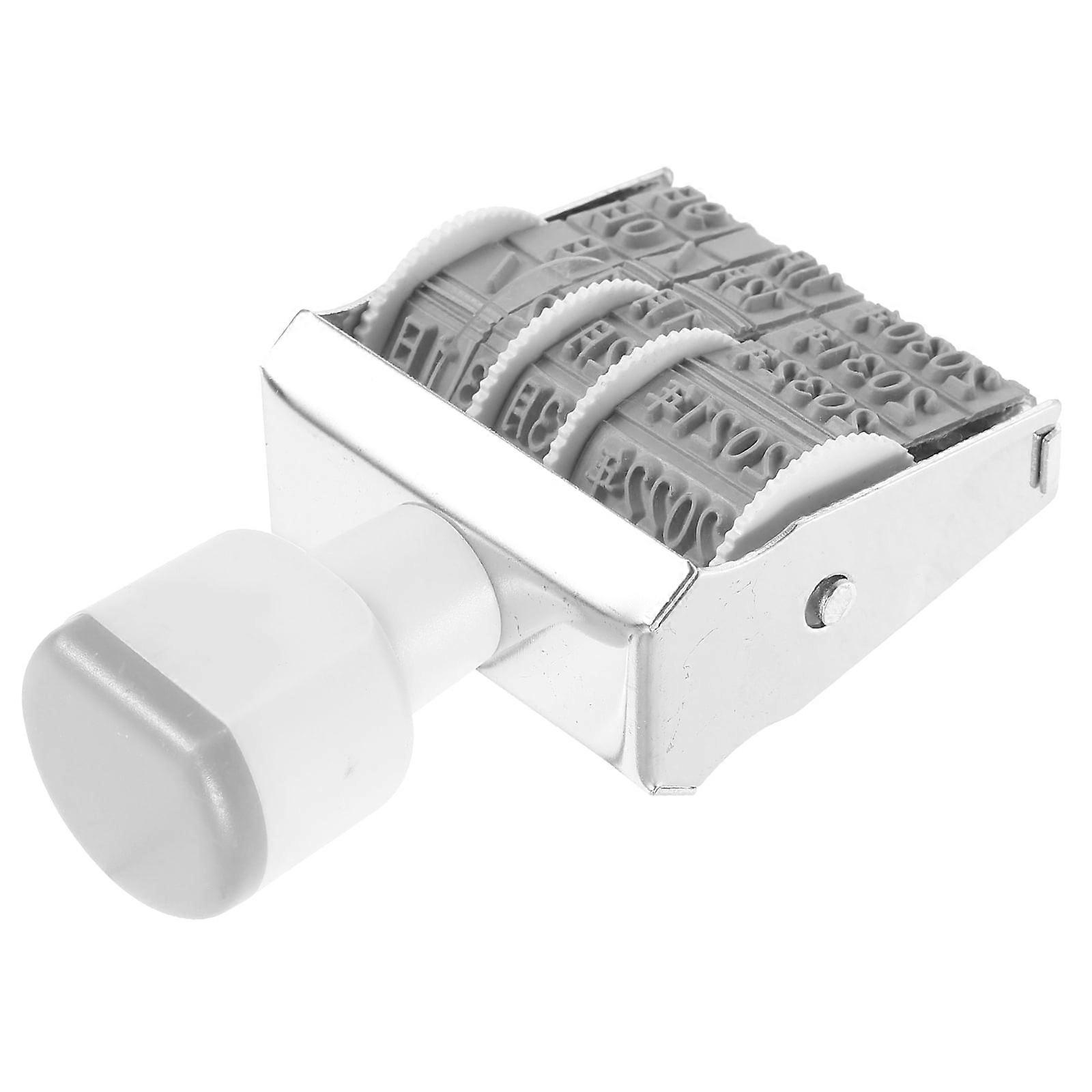 Roller Date Stamp Handheld Date Stamper White 1Pcs