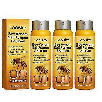 3er-Packung Bienengift-Nagelpilzlösung – Nährende Anti-Pilz-Behandlung für gesundes Nagel- und Zehennagelwachstum für Männer und Frauen – S – MXBC