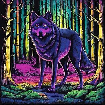 Wolf-Puzzlespiel im Schwarzlicht-Stil für Erwachsene und Kinder S0436