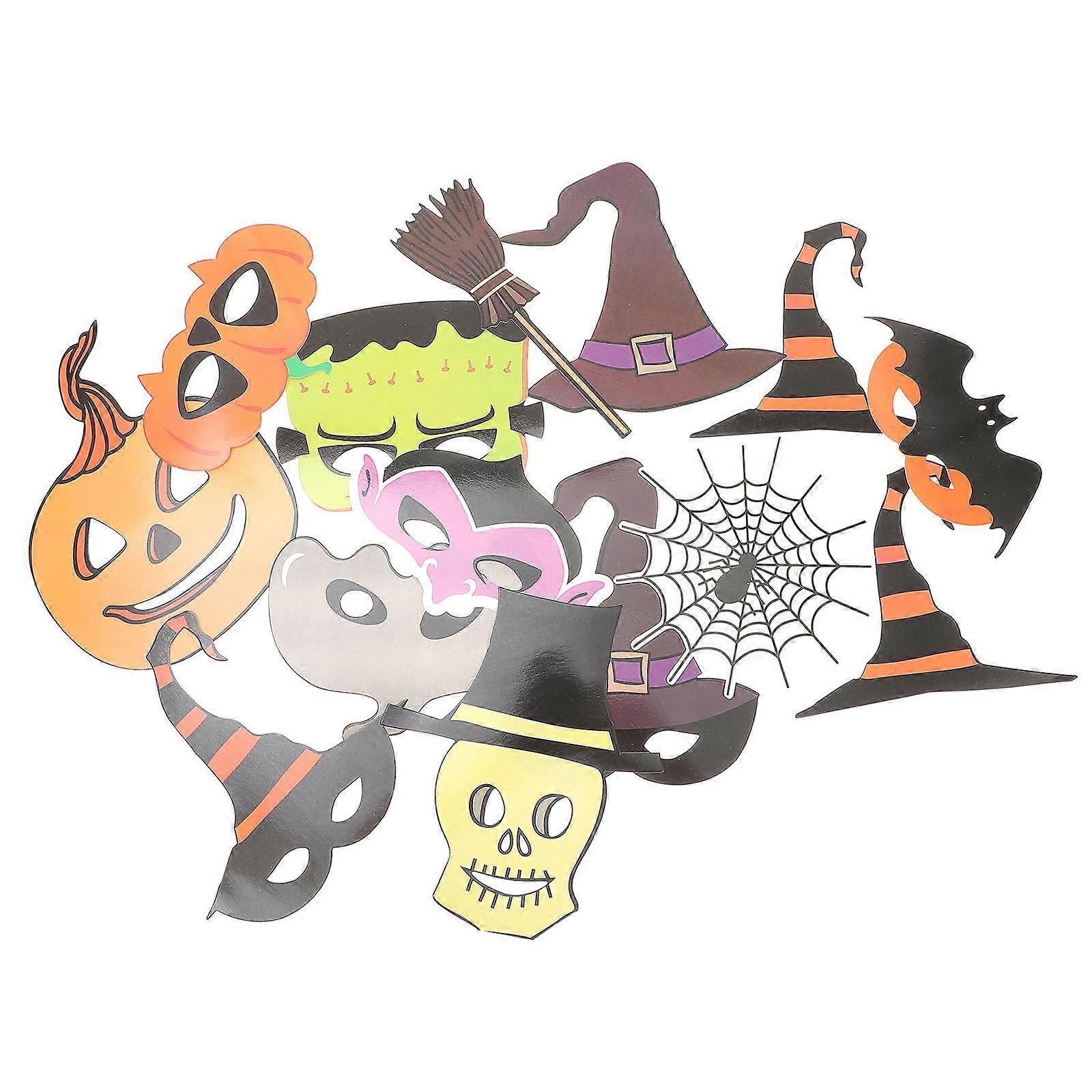 Halloween Decorations Witch Hat for Party 13Pcs Paper Assorted