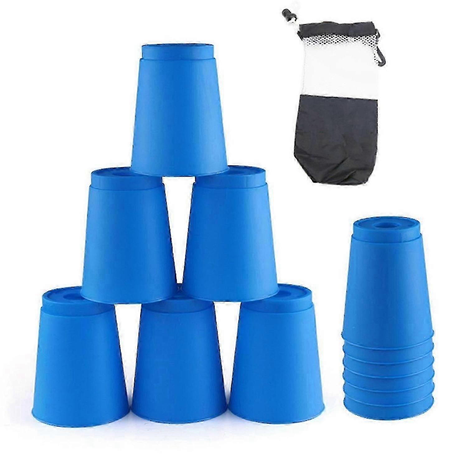 12Pcs Kid Quick Stacking Cups Set Mini Speed Training Game XKS