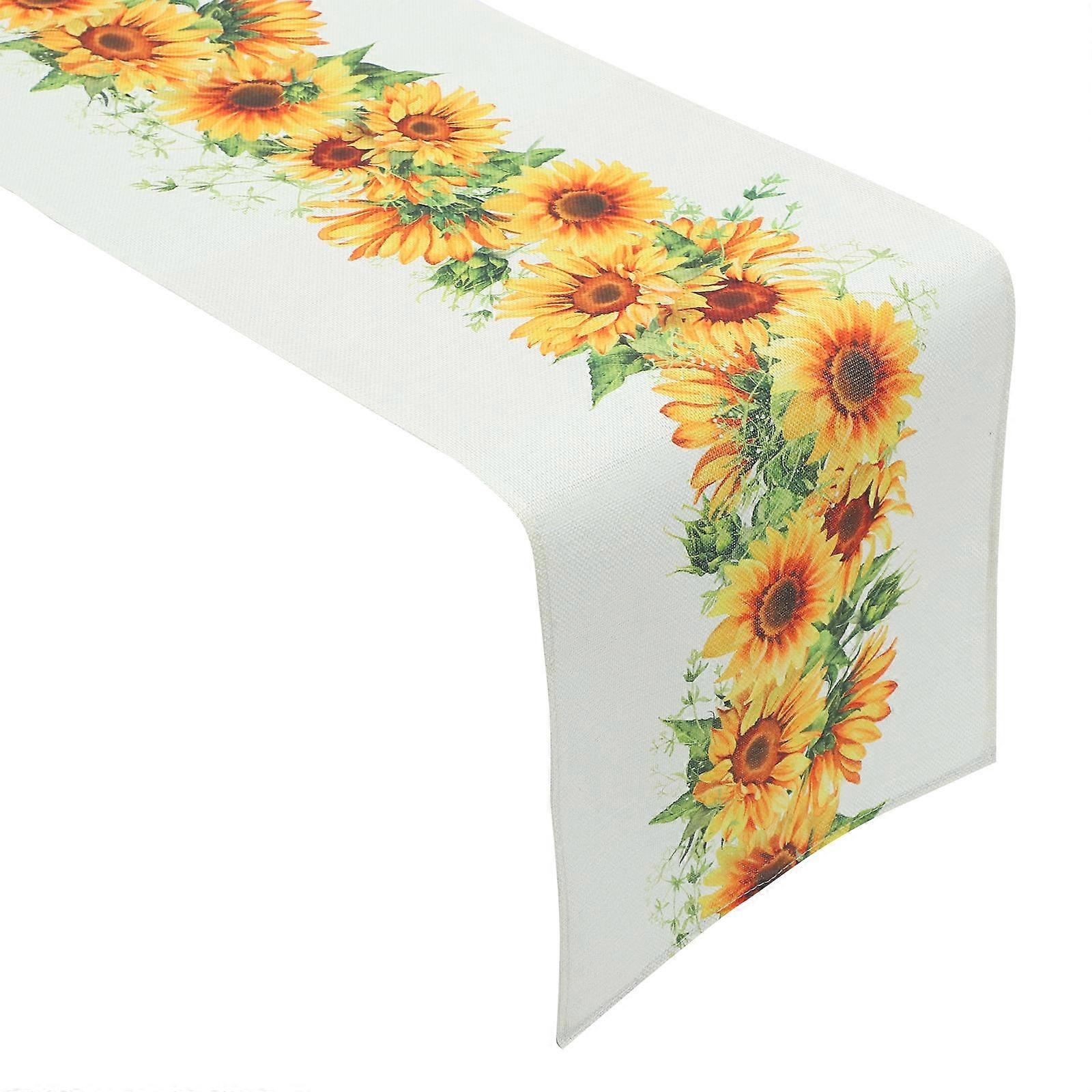 Assorted Color Table Runner Linen Waterproof for Decoration 4Pcs Set