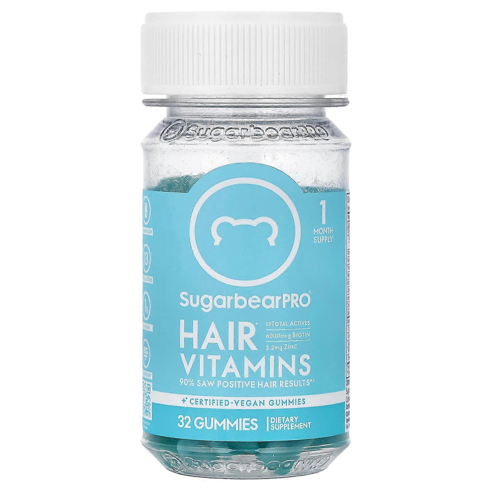 SugarbearPro, Haarvitamines Gummies, 32 Gummies