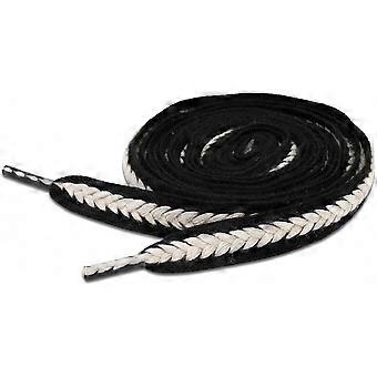 3/5" brede dikke veters voor sneakers, laarzen, platte vervangende veters, schoenveters, zwart/wit