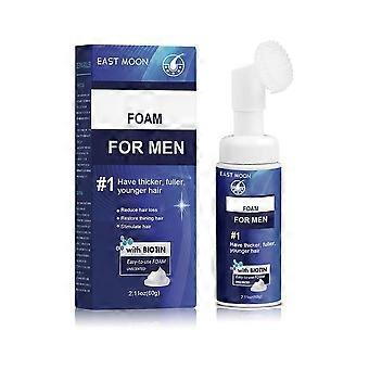 Espuma para el crecimiento del cabello con biotina para hombres, 60 g - Estimula las raíces, reduce la caída del cabello, cabello más grueso.