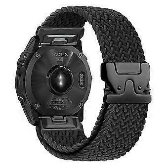 26mm Nylon Strap Compatible For Garmin Fenix 7X / 7X Pro / 6X / 6X Pro / 5X Plus Parachute Buckle Quick Release Watch Band
