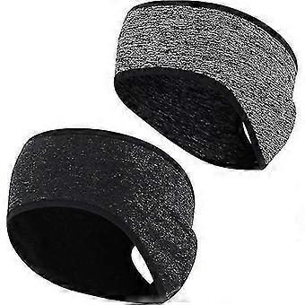 2 stuks fleece haarbanden voor paardenstaarten, oorwarmers voor wintersport, lichtgewicht Polar sportband