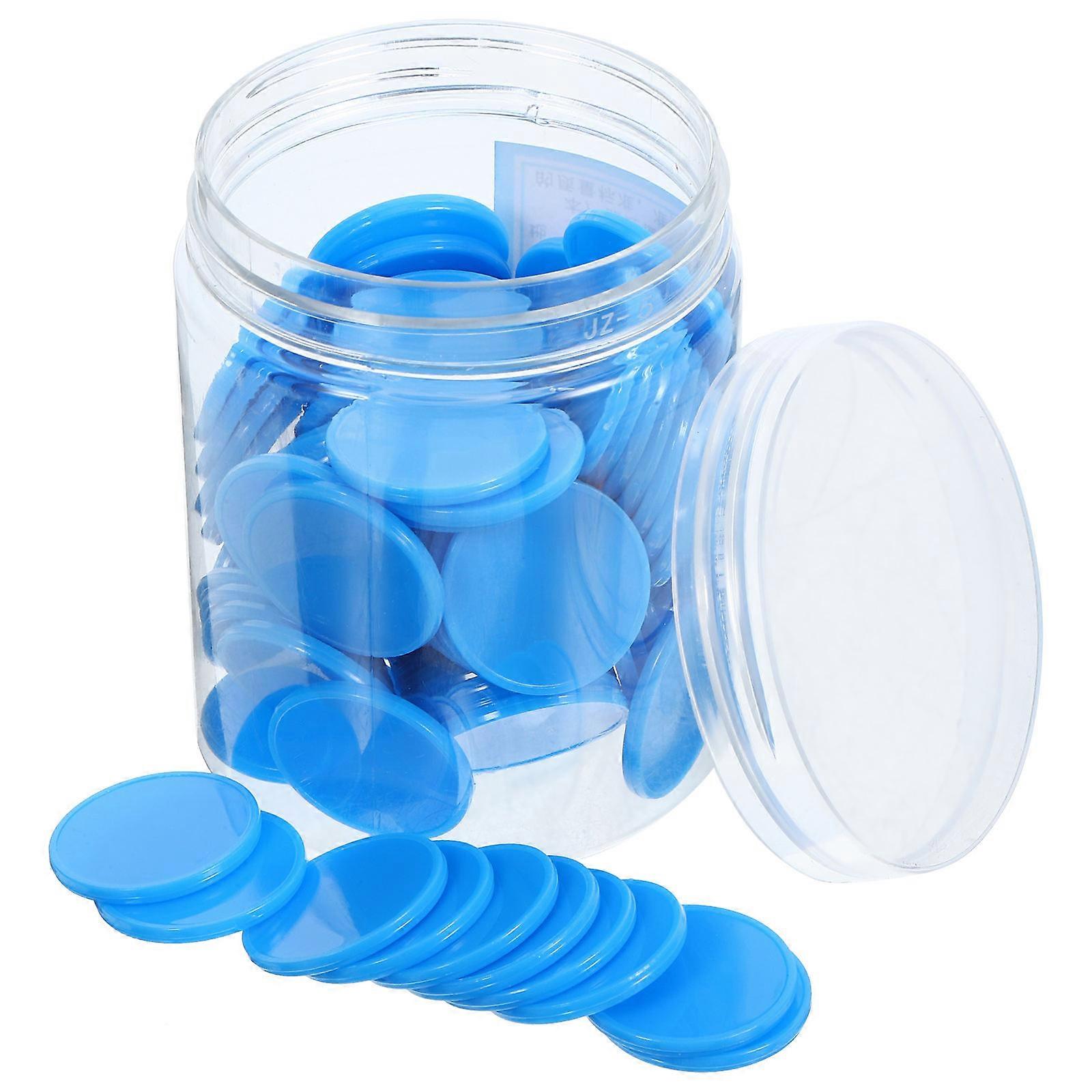 100pcs Plastic Learning Counters Small Round Chips Portable Small Game Counting Chips