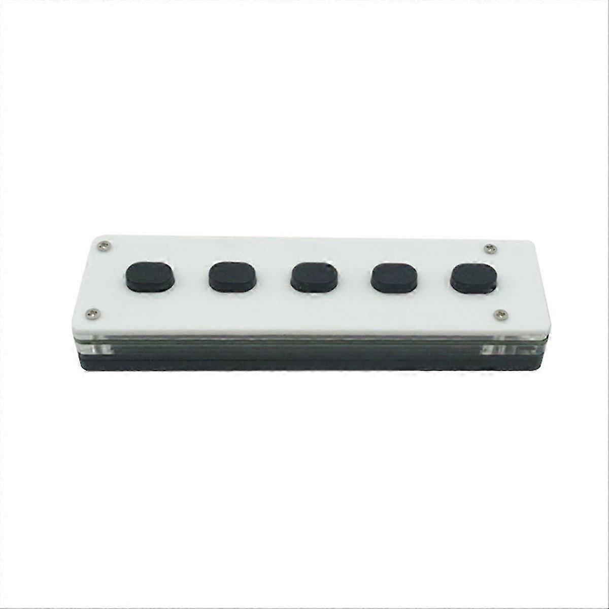 Silent Silicone Bluetooth Custom Programming Macro Keyboard 5-Keys Macropad Copy Paste USB Keypad, B