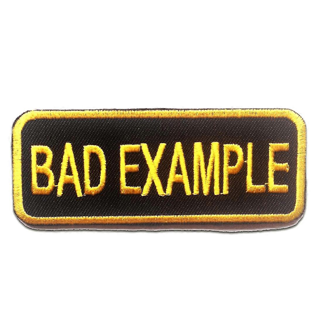 Patch - BAD EXAMPLE Biker - yellow - 9.1 x 3.6 cm - patch patch