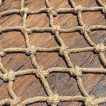 Durable Hemp Rope Climbing Net for Outdoor Kids Playground Safety and Balcony Stair Protection 4x9M