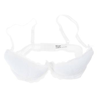ZY6 Women's Lace Shelf Bra Padded Push Up Bra 1/4 Cup Balconette Bra Underwire Bralette Sex Balconette Bra Underwire Gifts Red 80C New Arrival