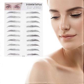 Imitatie wenkbrauwstickers voor make-up, 2 stuks zwart