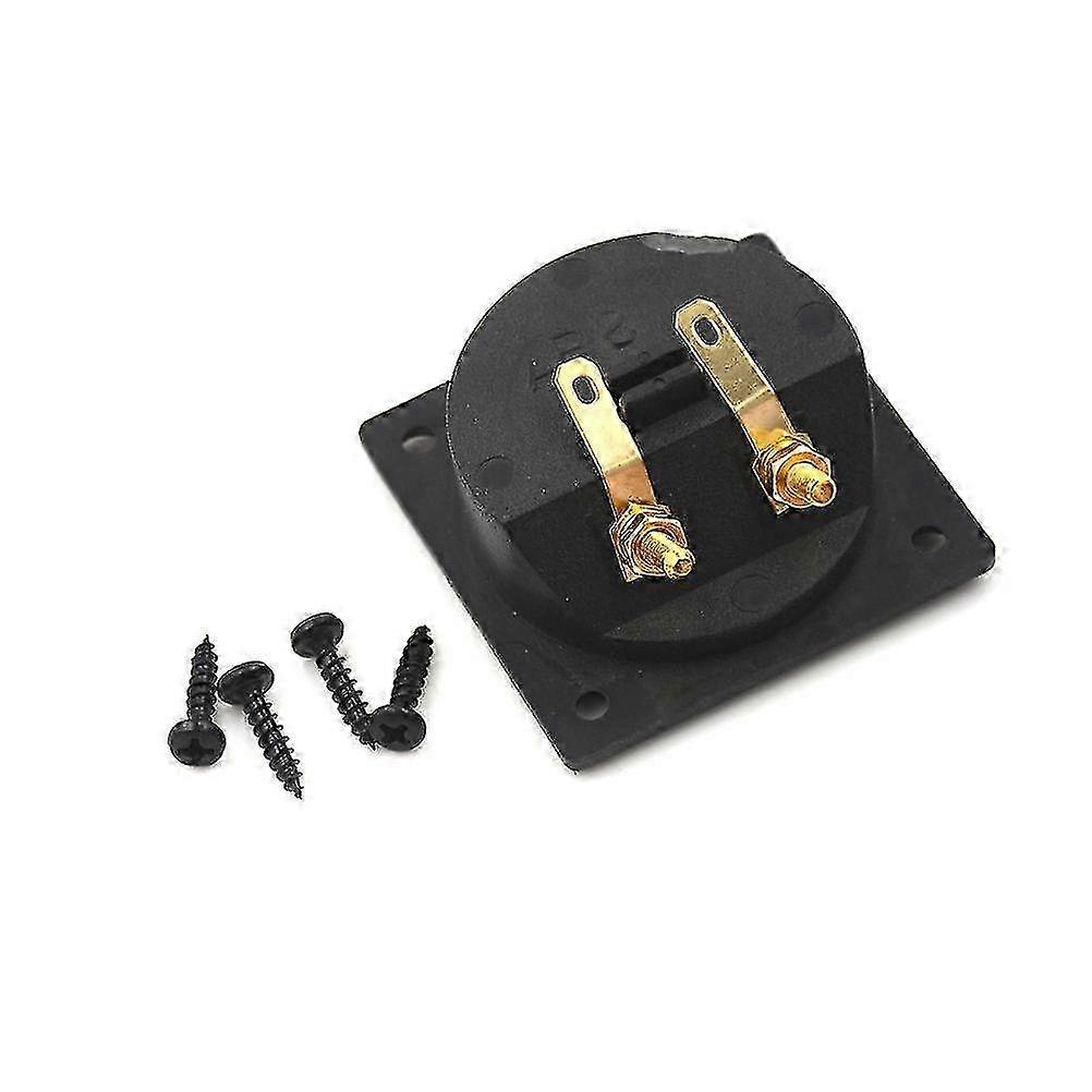 Square Shape Double Binding Post Type Speaker Box Gold Terminal Cup Black Shytmv