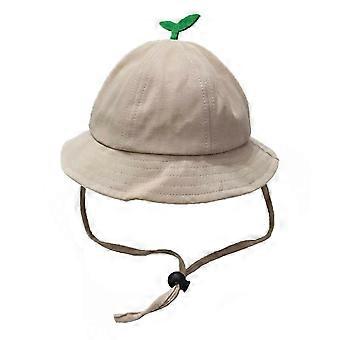 Niedlicher Babyhut „Sprout“ für Kleinkinder, winddichter und sonnenschützender Panamahut für Jungen, Mädchen, Babys und Unisex, Fischerhut, Khaki, 1 bis 24 Monate