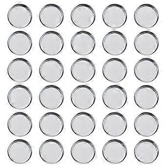 30pcs Empty Eyeshadow Pans Blusher Tray Empty Round Metal Pans for Cosmetic Palettes