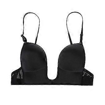 Women Ladies Lift Up Low Back Plunge Bra Cleavage-boosting Light Padding Bra Underwear