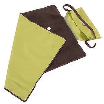 Green Foldable Outdoor Pet Blanket for Pets Use with Waterproof Feature