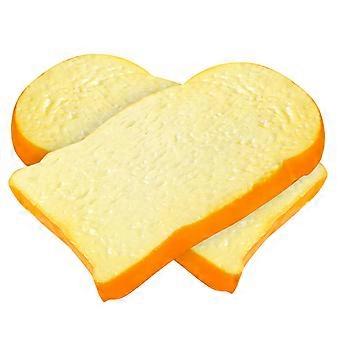 2 pz PU Falso Toast Fetta Modello Simulazione Toast Fingere Giocare Pane Giocattolo Realistico Pane Falso Modello