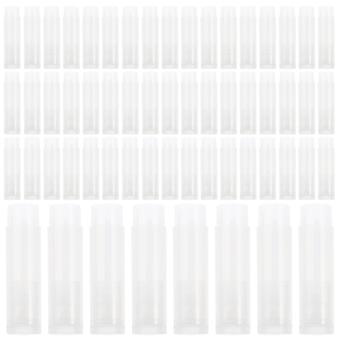 Lip Balm Tube Transparent Storage Container with Caps 100Pcs