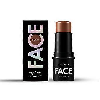 zephoco Cocoa Color Langvarig Sminke- og Contouring Stick Tredimensjonal Fargeskjerm, Naturlig og Glatt Ansiktssminke- og Contouring Stick