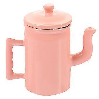 Miniature Water Pot Model for Decoration Mini Coffee Pot Alloy Prop Pink