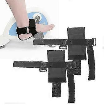 2 Pcs Under Desk Bike Pedal Straps - Bicycle Foot Fixed Brace For Elderly Disabled Stroke Patient Leg Training