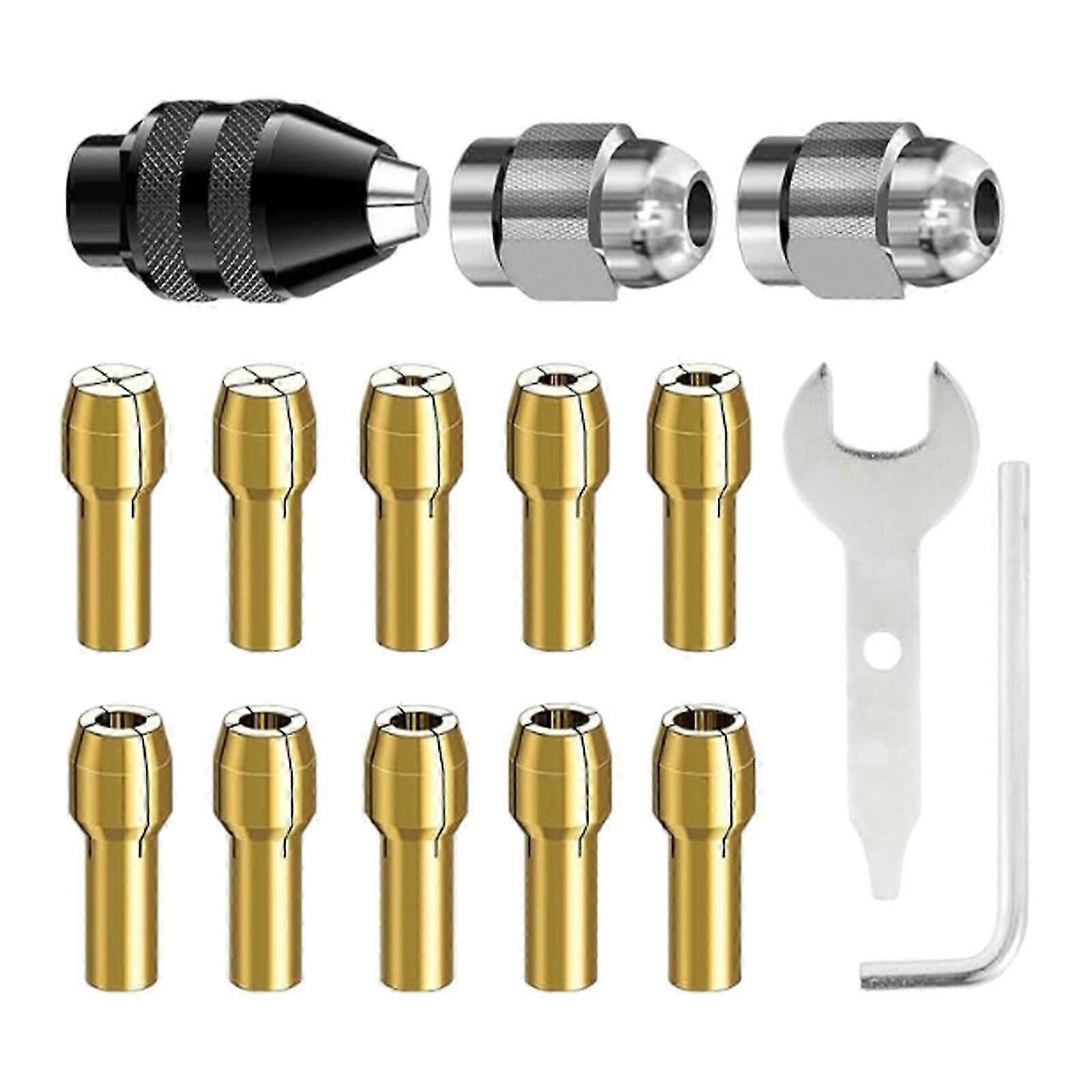 Keyless Drill Chuck Set Copper Collet Rotary Tool for Electric Grinder Versatile Mounting