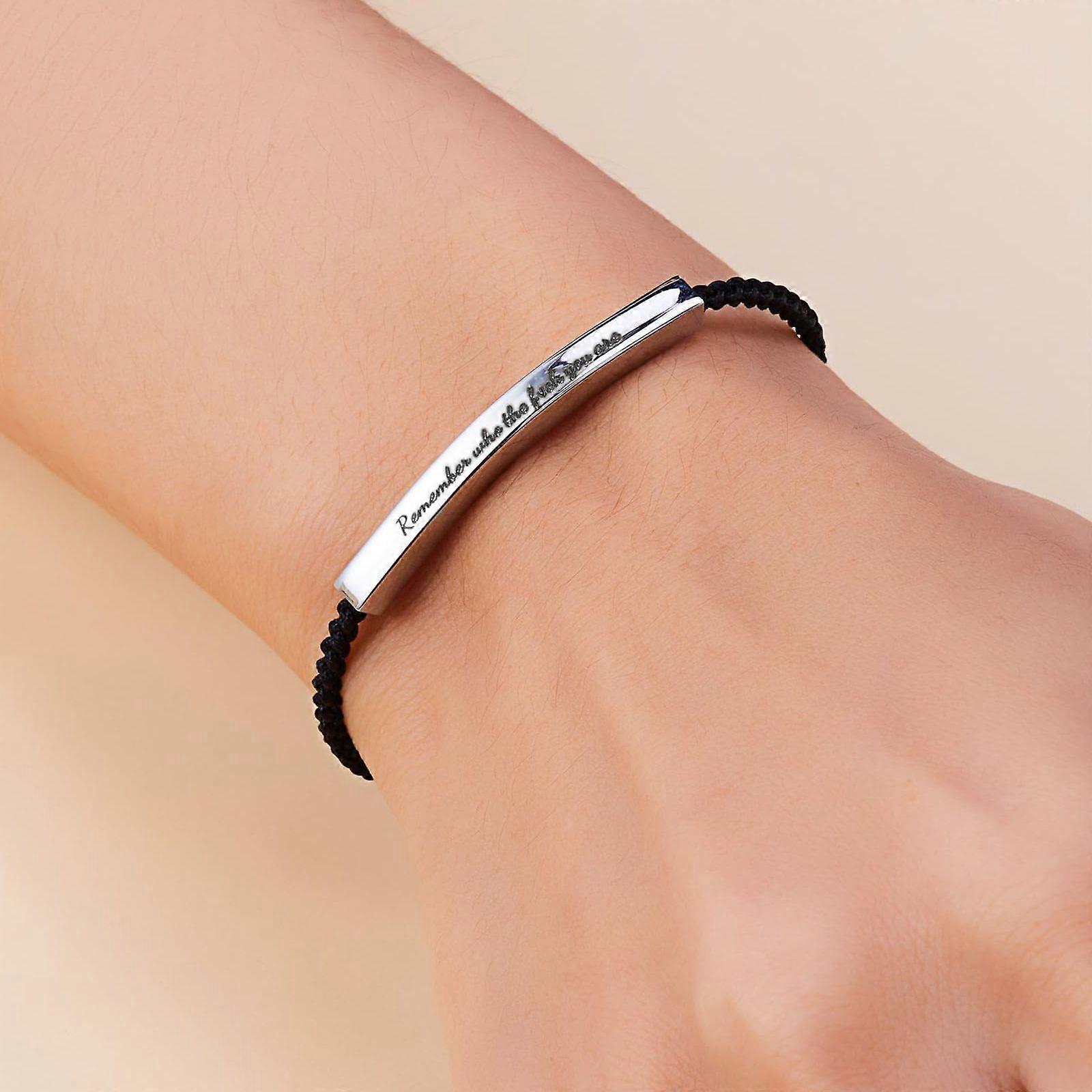 Motivational Engraved Adjustable Bracelet
