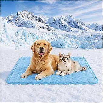 Dog & Cat Cooling Mat  Durable Washable & Reusable Pet Cool Mat for Home/Car/Travel, Non-Toxic Summer Cooling Bed, Ice-Silk Polyester Material premium