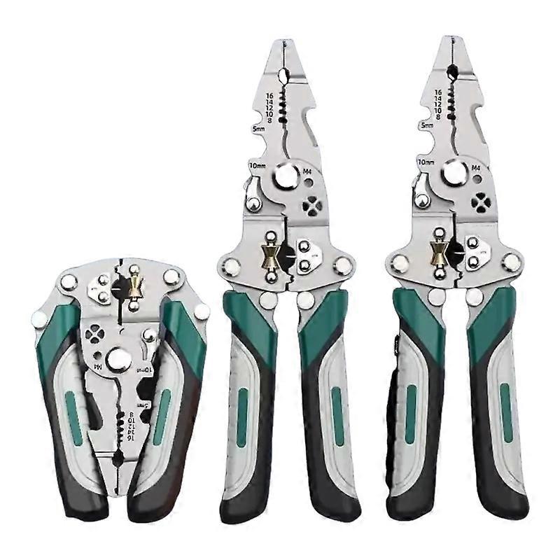 Folding Multi-Function Wire Stripper Pliers Electrician Cable Stripping Tool with Screwdriver Function