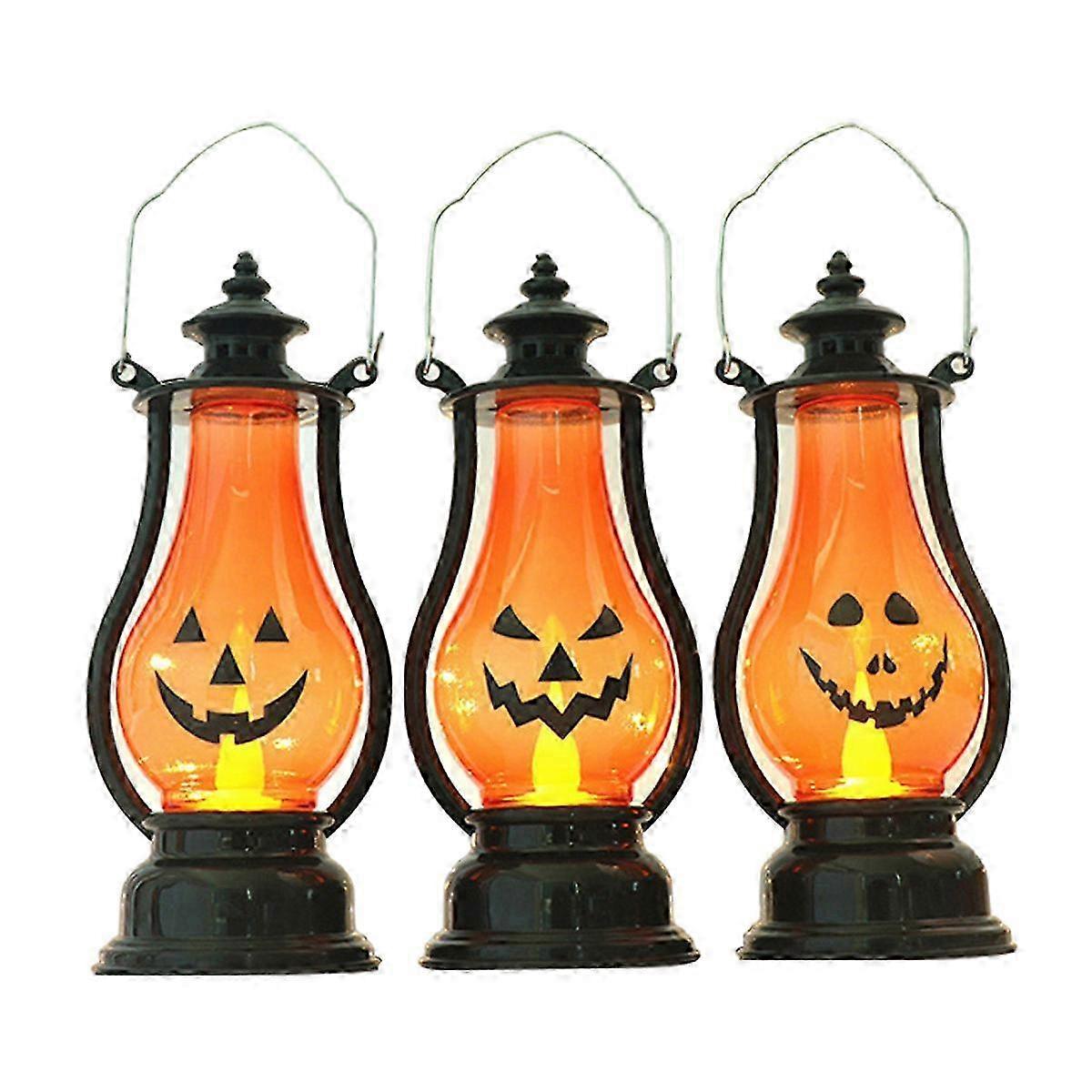 Jack-o-Lantern Table Lamp Set