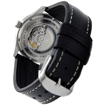 150 år Hugo Junkers automatisk analog man Watch med Cowskin armbånd 6654-2