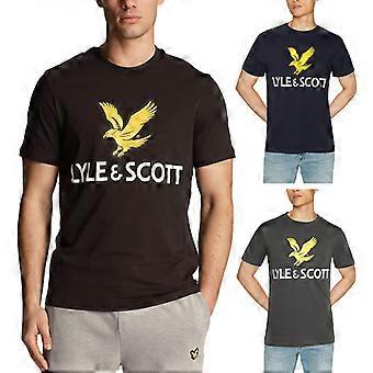 Lyle & Scott Mens Graphic T Shirts Short Sleeve Glitch Printed Summer Cotton Tee