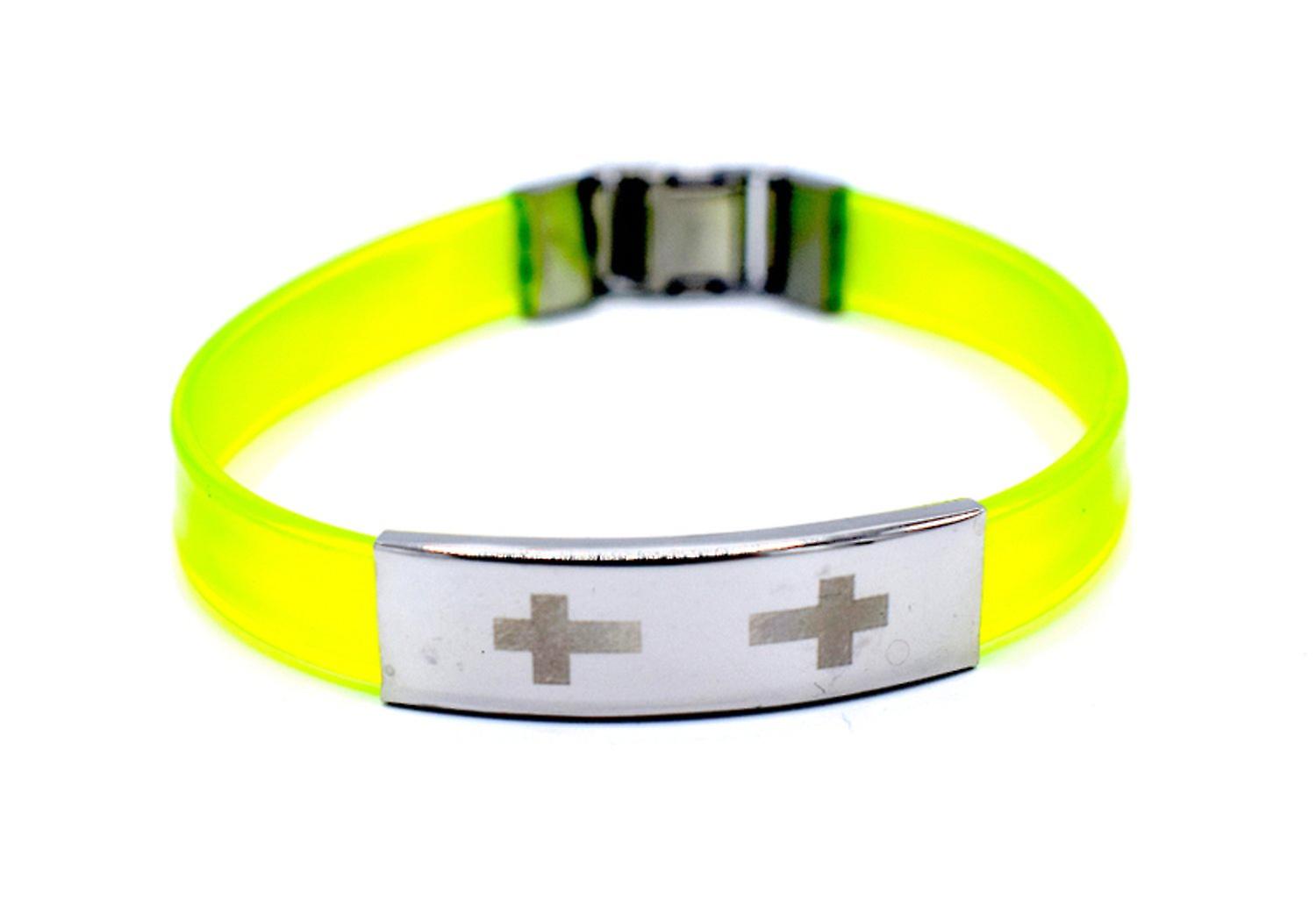 TWO CROSS YELLOW/GREEN BRACELETS