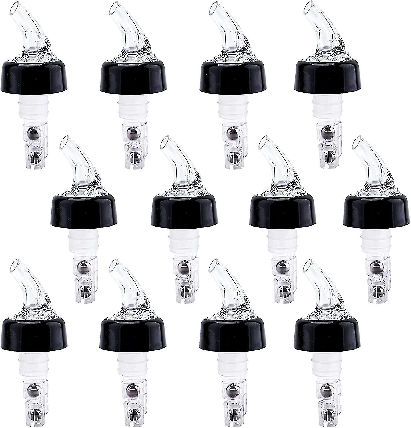 12 Pack Automatic Measured Bottle Pourer, 1 Oz White