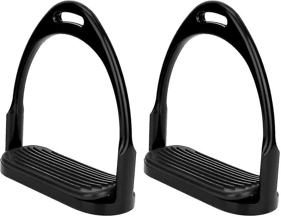 Aluminum Stirrup, Colorful Horse Riding Stirrup Anti-rust Lightweight Equestrian Stirrup (black)
