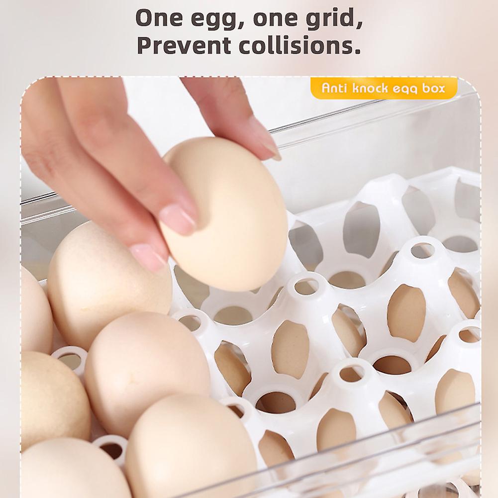 Egg Storage Container for Refrigerator Door Holds 10 Counts Large Capacity Fridges Egg Container