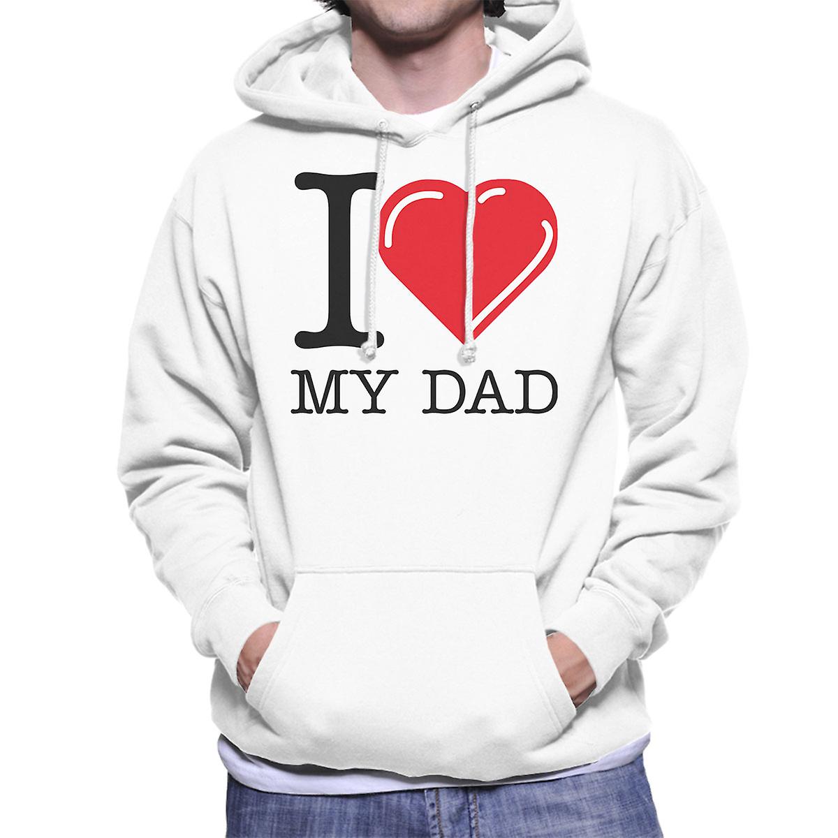 Jeg elsker min far røde hjertet Hettegenser