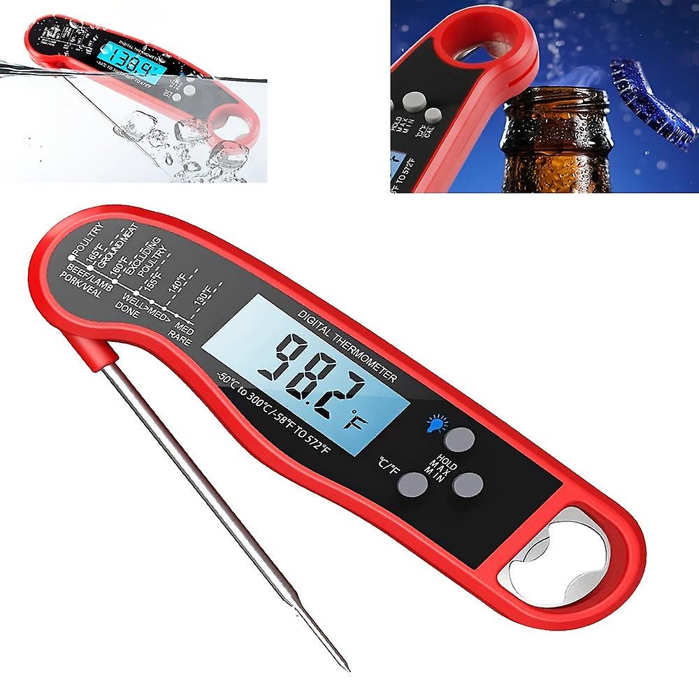 Digital Waterproof Instant Read Cooking Thermometer With Probe And Backlight