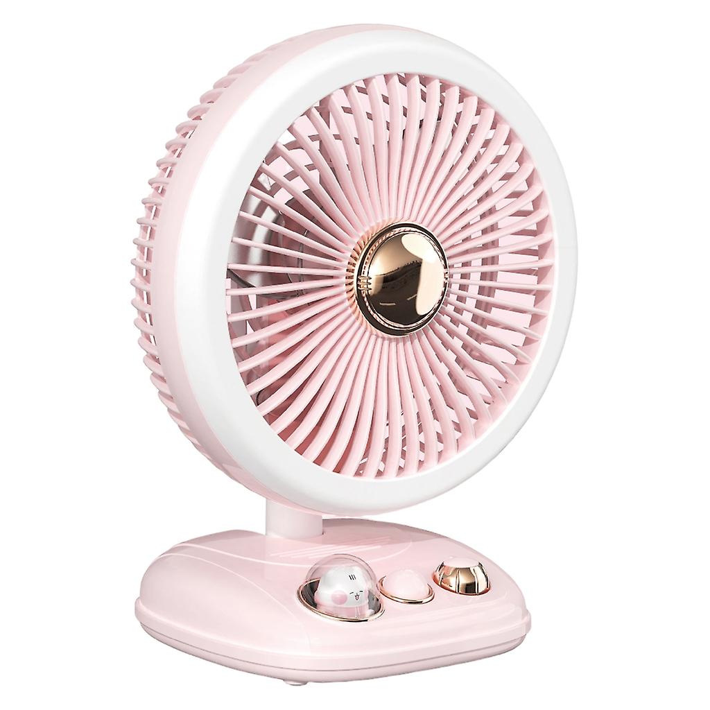 Portable Fan Rechargeable Adjustable With LED Light USB Foldable Mini Fan